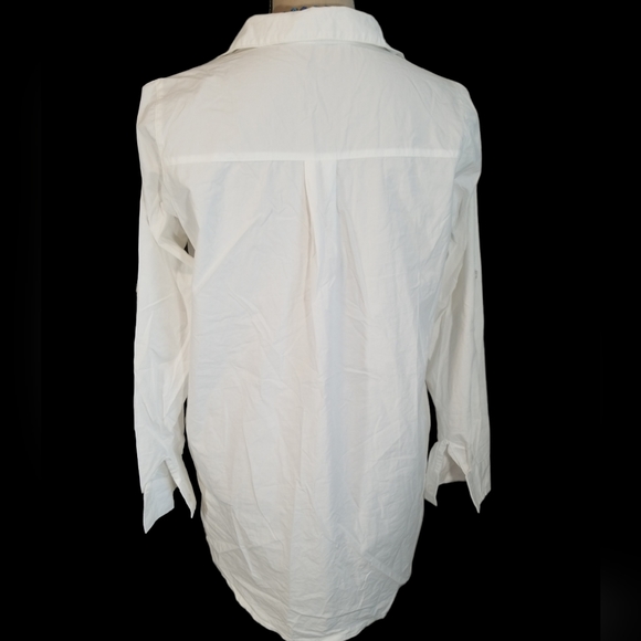 Dreamers White Laced Up Collared Long Sleeves  Dress. S - Picture 5 of 16